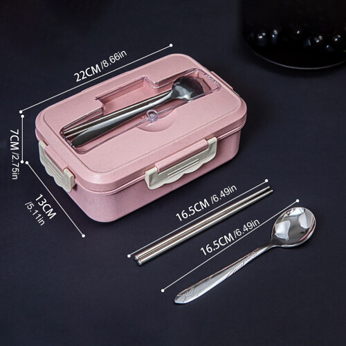 Boîte à bento en acier inoxydable à 3 compartiments étanche 2