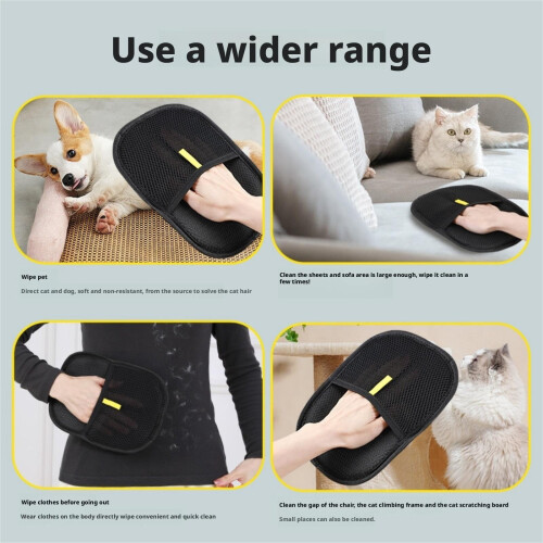 Pet Hair Removal Gloves Electrostatic Reusable 2