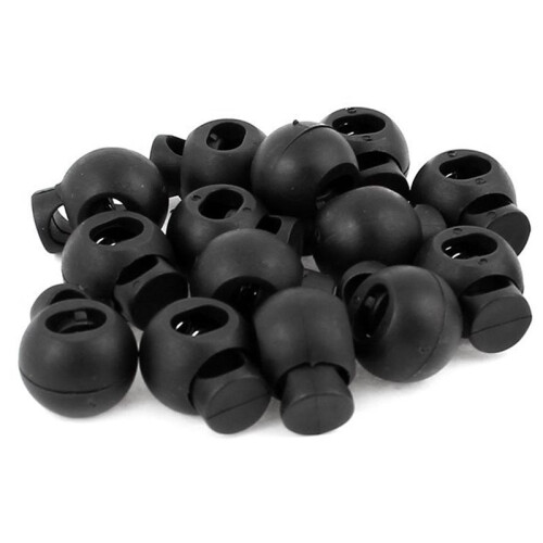 Adjustable Round Toggle Spring Loaded Rope Lanyard Cord Locks 60 Pcs 2