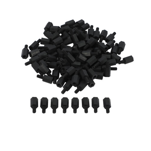 300Pcs M3 Thread 8mm+6mm PCB Fixed Nylon Hex Standoff Spacer Pillar 1