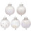 Christmas Tree Ornaments Plastic Glitter Balls 30 pcs White 4
