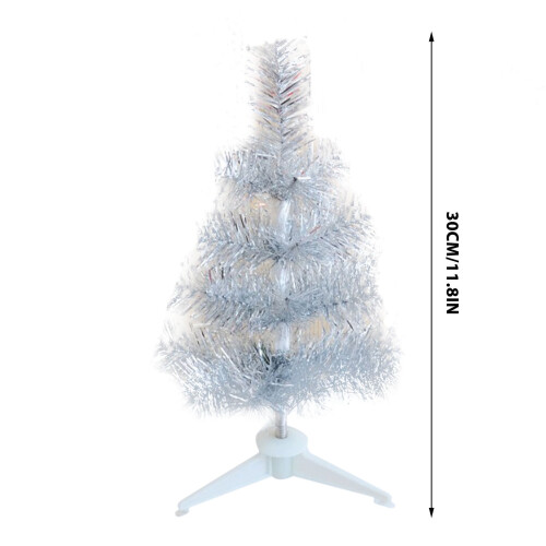 Harliver Artificial Christmas Tree 11.8in Silver Mini 2
