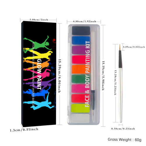 Glow-in-the-Dark Water-Activated Face Paint 12g 1