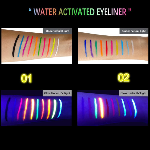 Glow-in-the-Dark Water-Activated Face Paint 12g 2