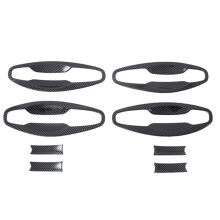 Carbon Fiber Car Outside Door Handle Bowl Cover Trim Sticker Decoration for 2022