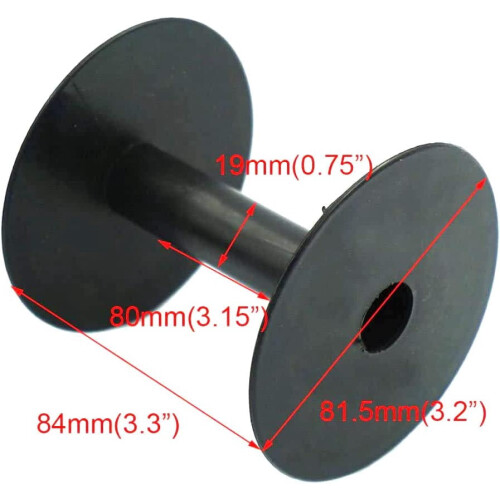 Empty Plastic Wire Spools Bobbins Black 10 PCS 2