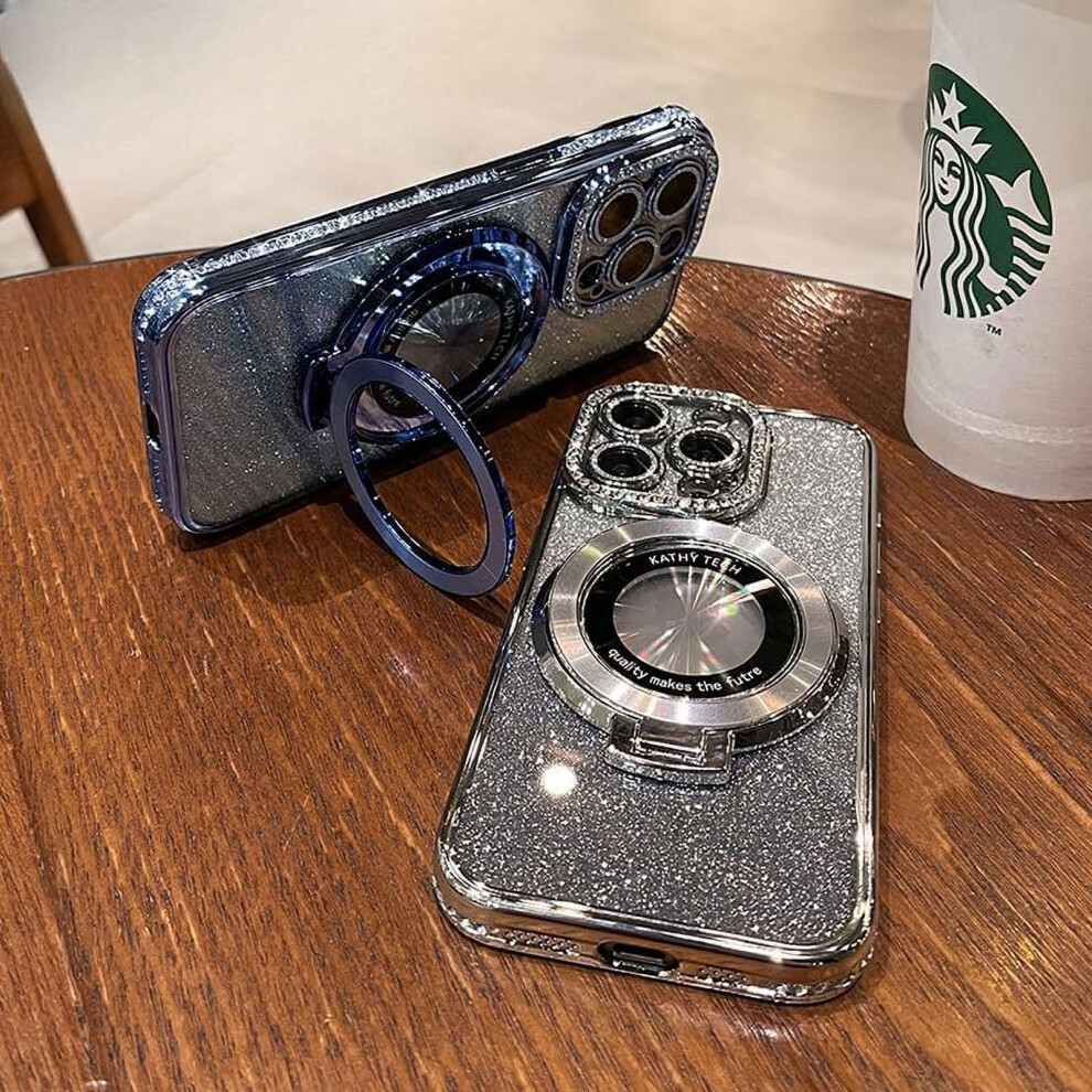 Magnetic Kickstand Case With Glitter Lens Protector And 9377112648330