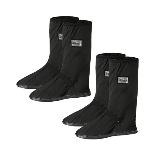 Black Waterproof Shoe Covers XXL 2 Pairs 2