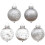 Christmas Tree Balls Plastic Glittery Silver 30 pcs 2.36 6