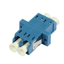 LWL-Kupplung,LC-Buchse/LC-Buchse,  9/125u Singlemode OS2, blau, duplex, PVC, Keramikhülse, mit Flansch, Synergy 21
