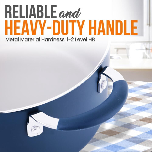 NutriChef Dutch Oven Pot with Tempered Glass Lid 5 Quart 2