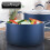 NutriChef Dutch Oven Pot with Tempered Glass Lid 5 Quart 7