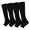 Compression Socks 15-20 mmHg Knee High Open Toe 2 Pairs 2