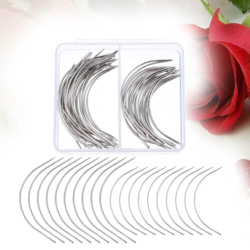Curved Pin for Knitting Macropore 50 pcs 1