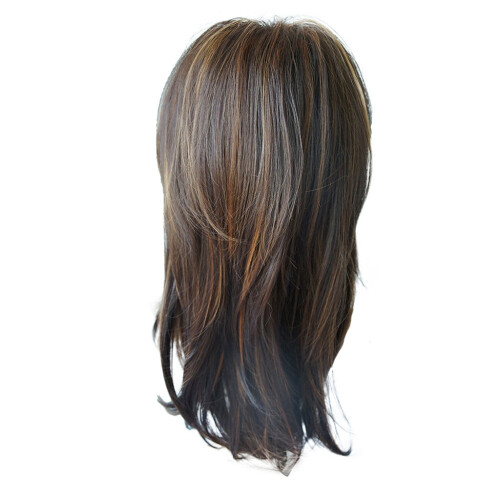 Women's Wavy Synthetic Lace Front Wig Black Red 1