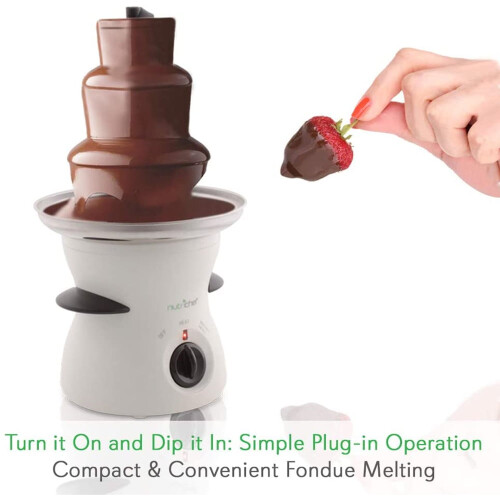NutriChef electric fondue maker 16 oz 3-tier 1