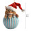 Christmas Cat Ornament 2D Flat Kitten with Santa Hat Red 4