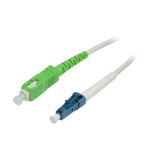LWL-1-Faser-Patchk.  0.5mtr.LC-SC(APC), 9/125u, Schrägschliff, G657.A2, Synergy21,