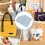 Fabric foldable food basket sewing template 10 inch 5