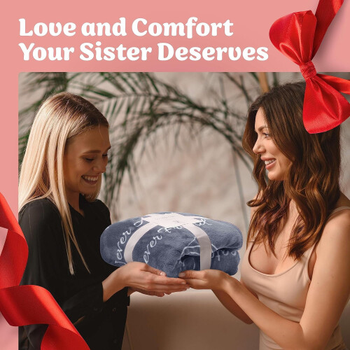 Sister Gift Blanket Silver 65 x 50 inches 1