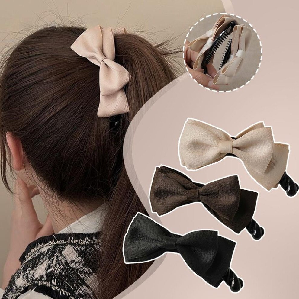 Black French-Style Banana Clip for Ponytail and Bun