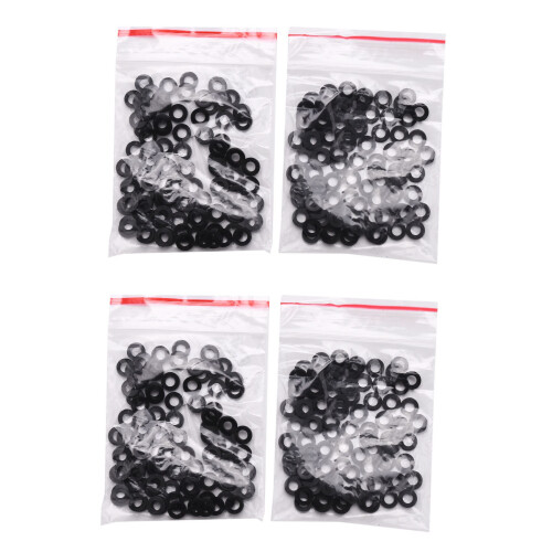 M3 x 6mm x 1mm Nylon Flat Insulating Washers Gaskets Spacers Black 400PCS 1