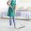 Slhenay sponge mop with long handle and 2 replacement heads 4