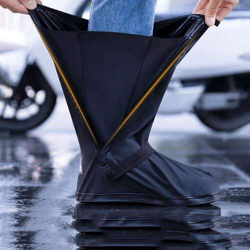 Rain Boot Cover Silicone Thick Unisex 1 Pair 2