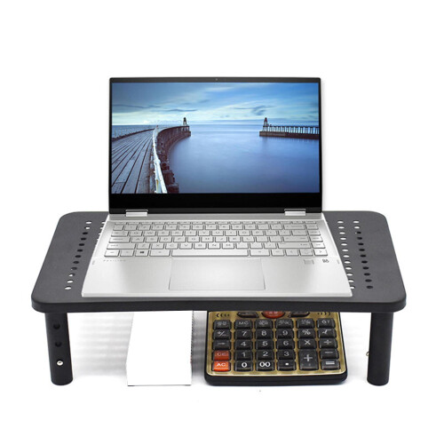 Support surélevé pour écran avec plateforme ventilée et support réglable pour ordinateur et ordinateur portable. 2