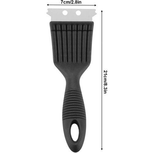LHX BBQ Grill Brush with Safe Wire Bristles 1pc Black 1