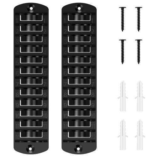 Hat Organizer Wall Rack Black 24-Cap Capacity 1