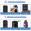 Hat Organizer Wall Rack Black 24-Cap Capacity 6