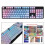 Gaming Mechanical Keyboard Set 104 Keys Blue Pink 5