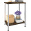 3-Tier Side Table Heavy Duty Rustic Brown White 8