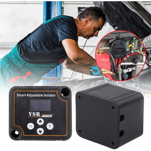 12V 140A Dual Battery  Isolator LCD Display VSR Car Relay Digital Voltage Sensitive Setting Split Charge Relay 2