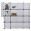 Cube Storage Shelf with Door White 4-Layer 16-Compartment 7