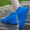 Non-slip latex shoe covers reusable blue 2