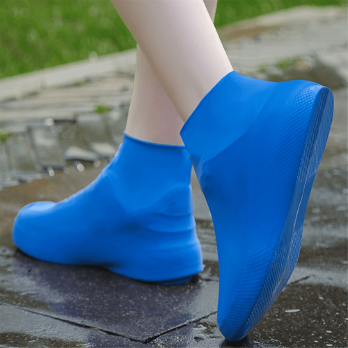 Non-slip latex shoe covers reusable blue 1