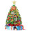 Mini Flocked Blue Christmas Tree with Lights 2 Feet 7