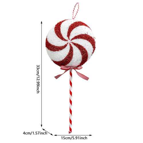 Christmas candy ornaments red white assorted 12 pcs 1