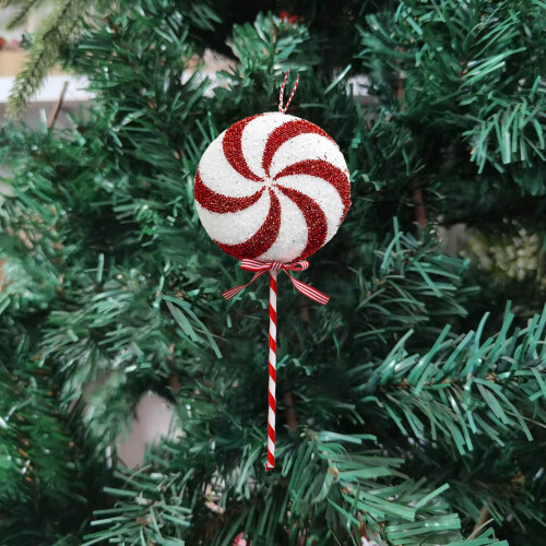 Christmas candy ornaments red white assorted 12 pcs 2