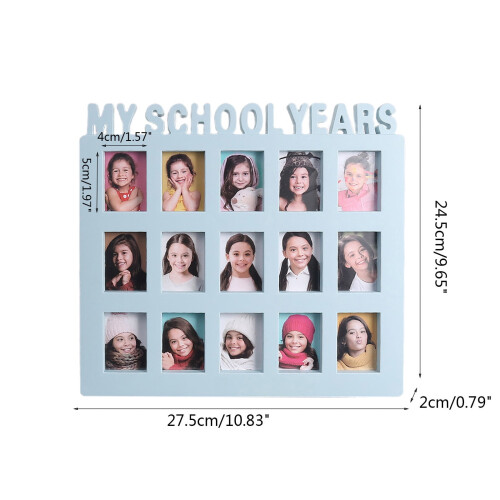 School Years Photo Frame for Students 15-Slot Collage 2