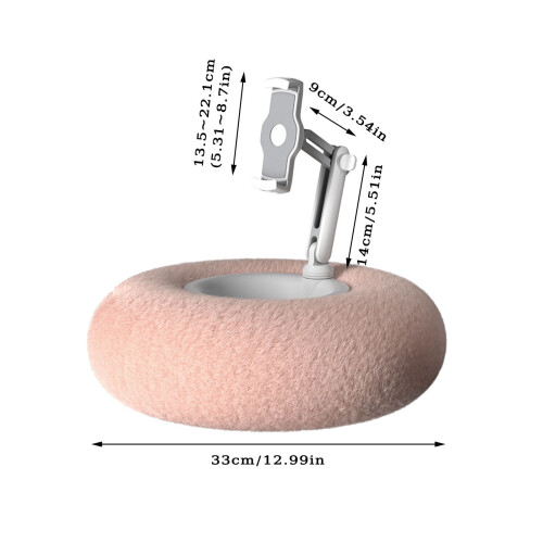 Weerihhol tablet stand pillow light pink adjustable plush 1