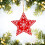 Christmas Snowflake Ornament Plastic White 5-Pointed Star 2