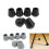 Folding Triangle Cane Stool with Rubber Tips 22mm Black 3
