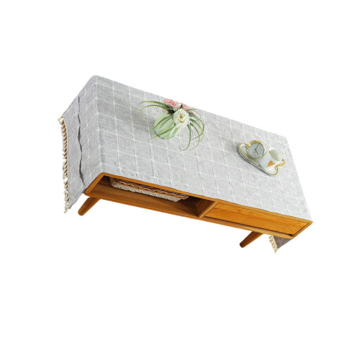 Cotton Linen Tablecloth Rectangular 70x180cm Light Gray 1