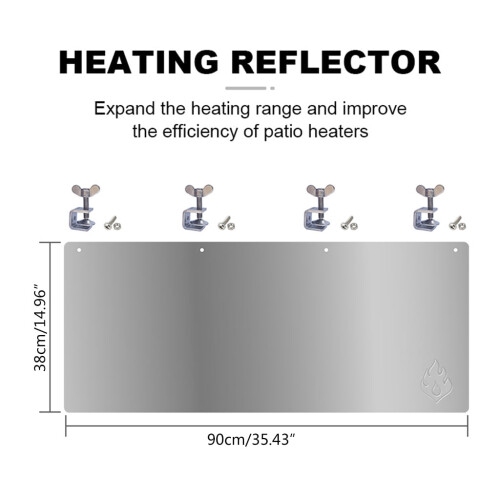 Heater Reflector Shield for Round Gas Patio Heaters Foldable 2