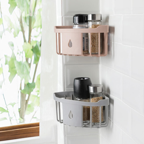 Shower Caddy Corner Suction Mount Plastic 1 Pack 2