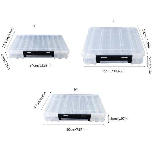 Fishing Lure Storage Box Waterproof Double-Sided 1 Large 2