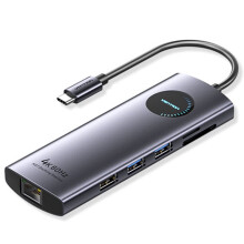 VENTION 9 in 1 USB HUB -Compatible DP 4K@60Hz Adapter RJ45 Splitter Type C HUB 3.0 PD 100W Charger Docking Station